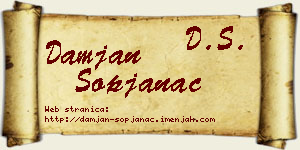 Damjan Sopjanac vizit kartica